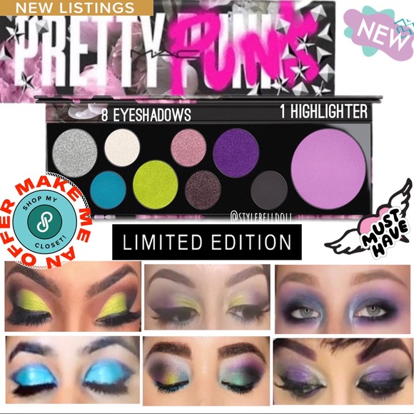 🆕 MAC Pretty Punk Eyeshadow & Highlighter Palette Limited Edition - Picture 16 of 16